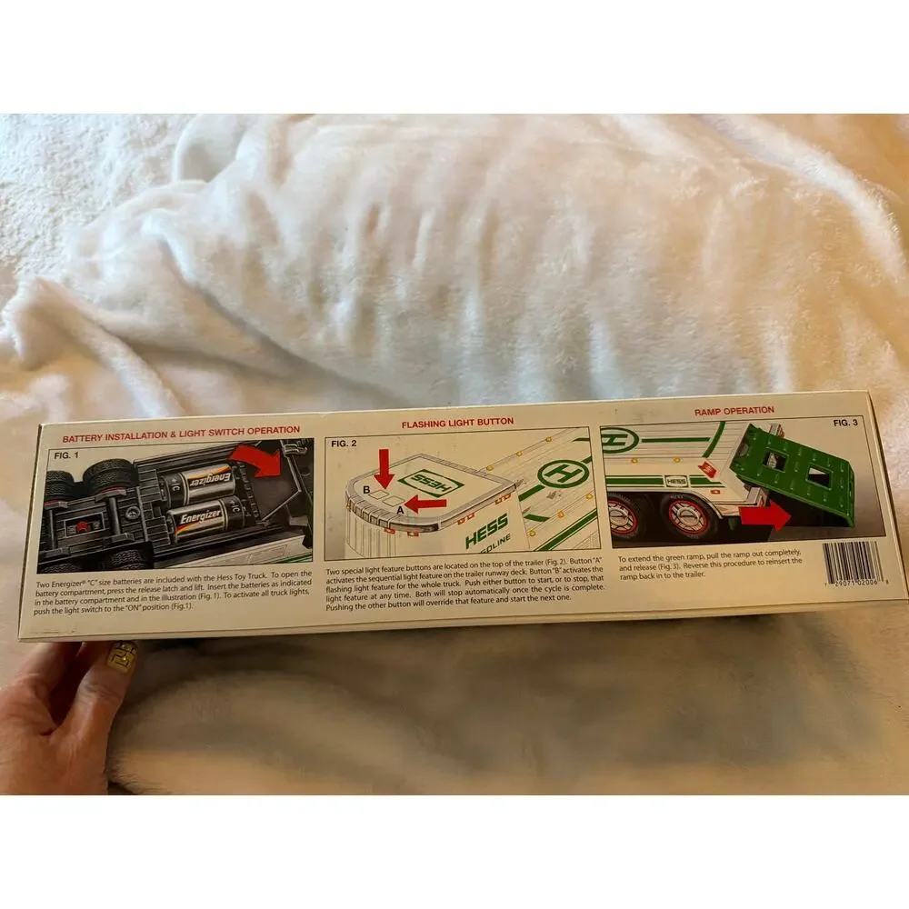 2006 Hess Toy Truck & Helicopter Gasoline Transport w/ Box Instructions